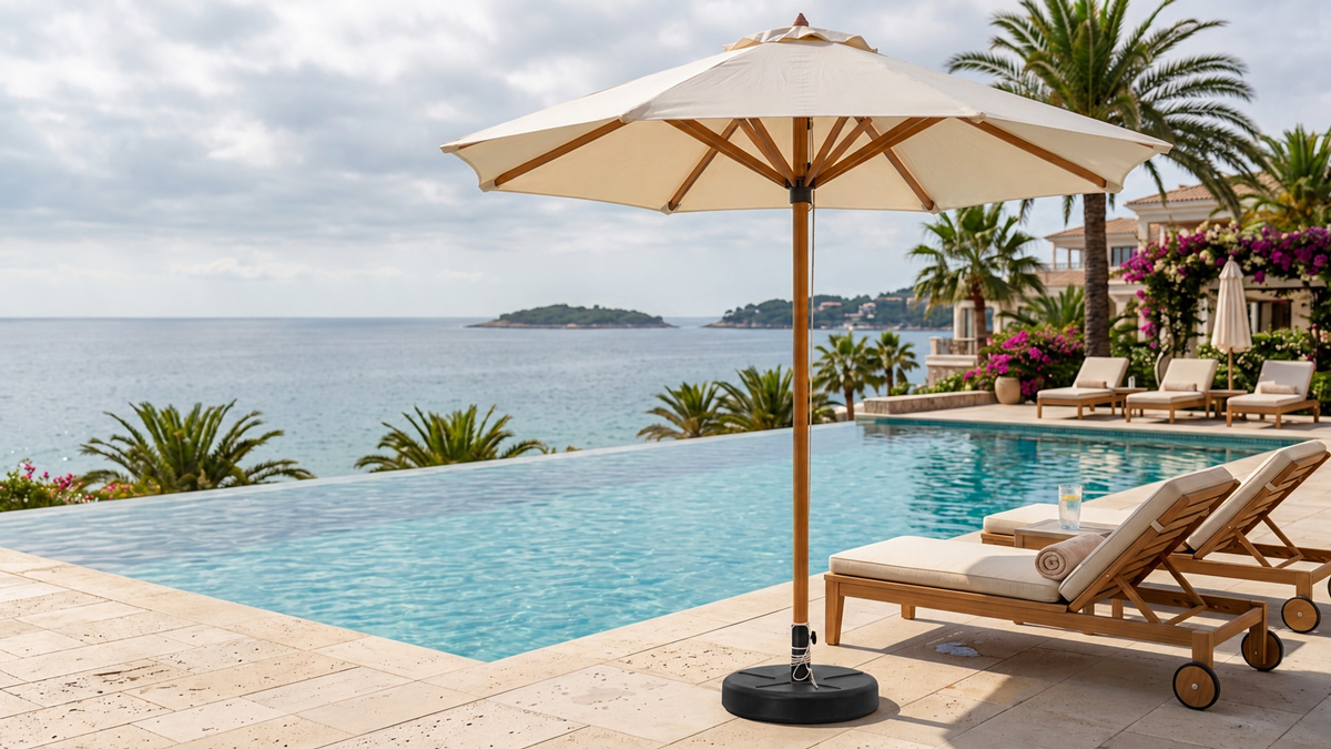 Dù gỗ cho resort cao cấp
